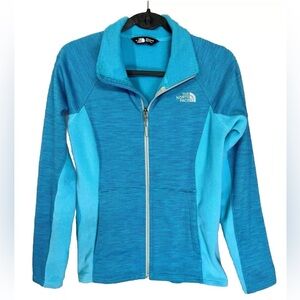 The North Face Jacket Women’s Medium Blue Castle Crag Full Zip Fleece Stretch